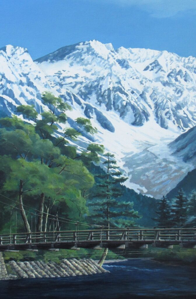 上高地カッパ橋　部分拡大